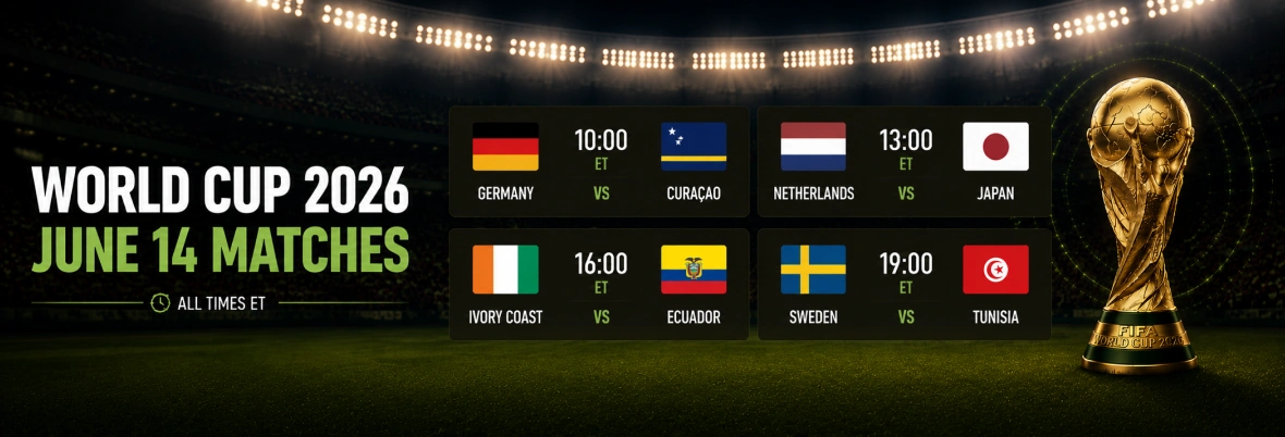 June 14 2026 World Cup.