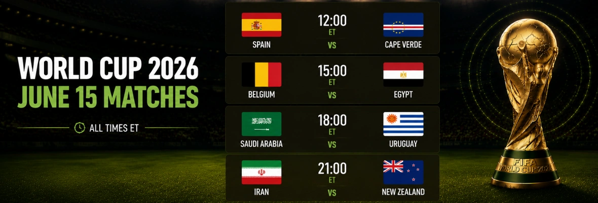 June 15 2026 World Cup.