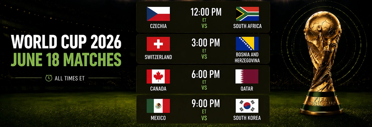 World Cup 2026 June 18.