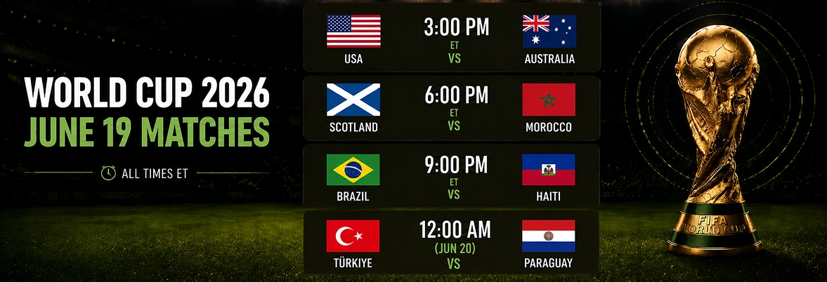 World Cup 2026 June 19.