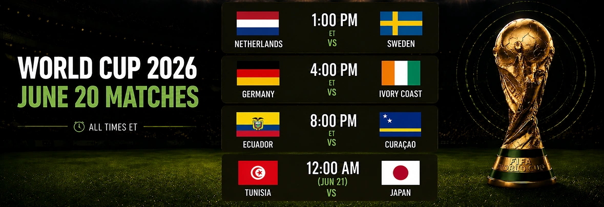 World Cup 2026 June 20.