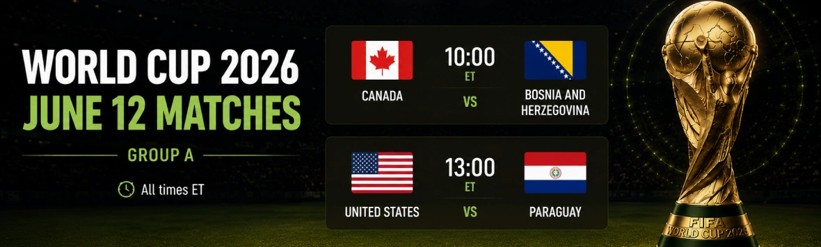 World Cup June 12 2026.